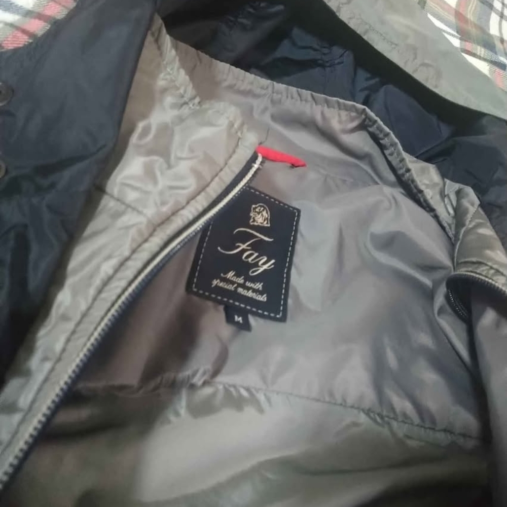 Fay Men's Dark Gray Raincoat